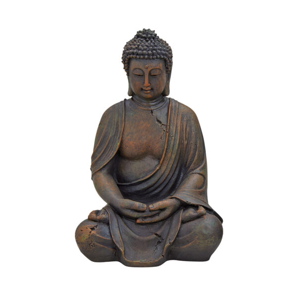 Buda sentado poli marrón 30cm
