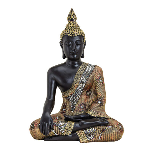 Buda poli oro negro 32x20x45 cm