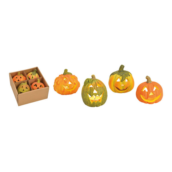 Calabaza de cerámica 4 uds.8x8x8cm