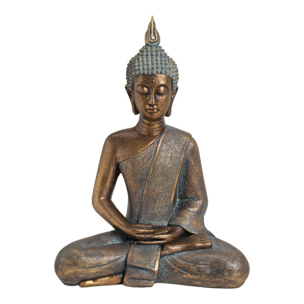 Buda dorado poli 31x17x43 cm