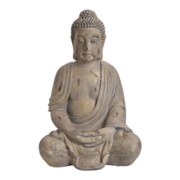 Buda, magnesio, poli, gris 44x67x35cm