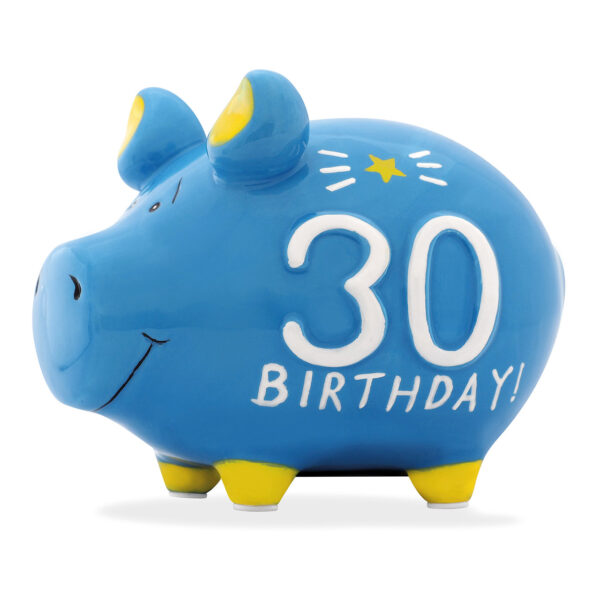 Hucha kcg small piggy, 30 - jahreszahl, cerámica (an/al/prf) 12,5x9x9 cm