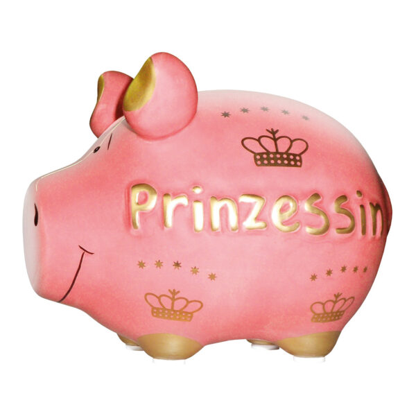 Hucha kcg cerdito pequeño princesa de cerámica (b/h/t) 12,5x9x9 cm