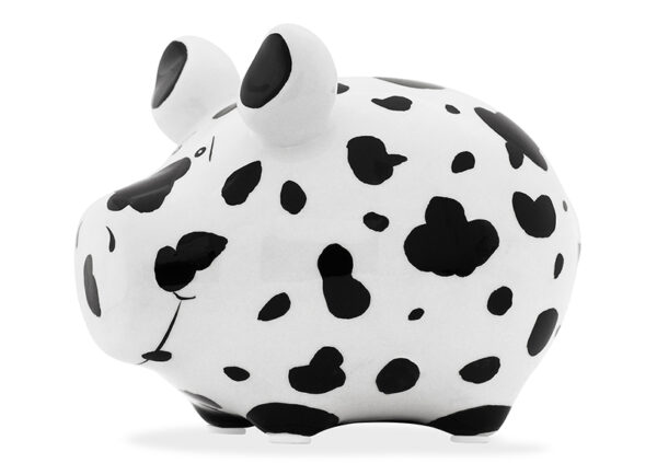 Cerdito dálmata, de cerámica, ref. 101660 (ancho x alto x fondo) 12,5 x 9 x 9 cm