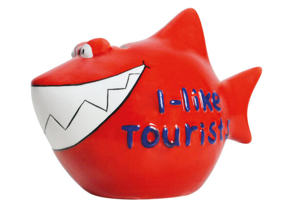 Tiburón, me gustan los turistas, hai, cerámica (ancho/alto/profundidad) xxcm