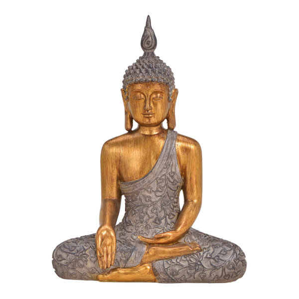 Buda poli marrón/dorado 23x32x12cm