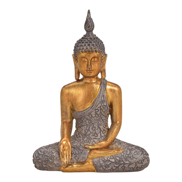 Buda poli marrón/dorado 14x19x7cm