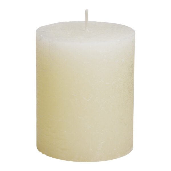Vela 10x12x10cm de cera color champagne