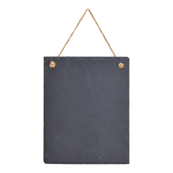 Tablero colgante de pizarra negra (ancho/alto) 20x25cm
