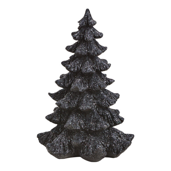 Árbol de poliresina, color negro (ancho/alto/profundidad) 14 x 21 x 14 cm