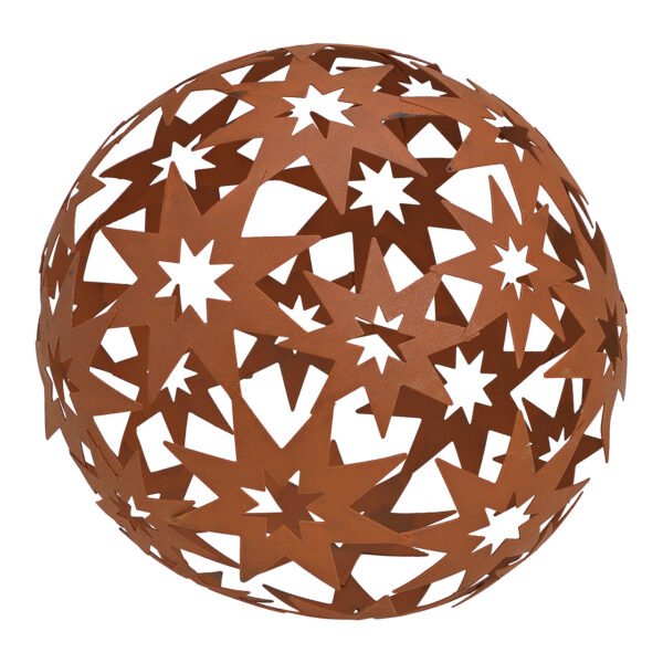 Bola, decoración estrella, metal marrón ø18cm