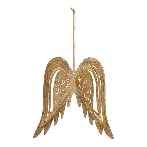Para colgar alas metal dorado 20x20cm