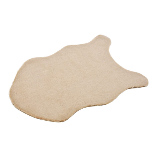 Piel de conejo, piel sintética, poliéster, beige, (An./Al./Pr.) 90 x 60 x 2 cm