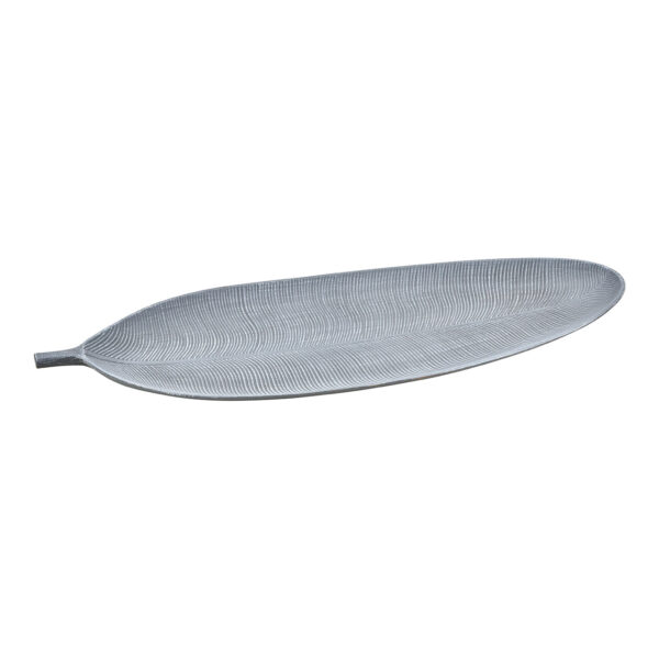 Plato Hoja Madera Gris (An./Al./Pr.) 59x3x21cm