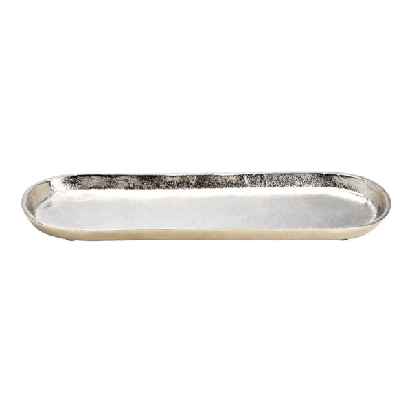 Placa de metal plateado (An./Al./Pr.) 42x2x13cm