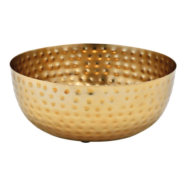 Cuenco de metal dorado (An./Al./Pr.) 25x10x25cm