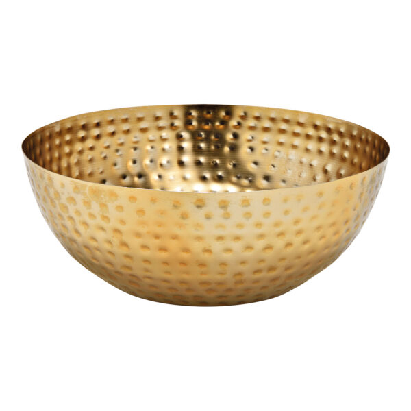 Cuenco de metal dorado (An./Al./Pr.) 30x12x30cm