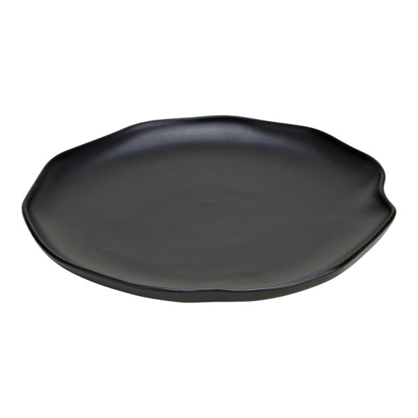 Plato de gres negro (An./Al./Pr.) 26x3x26cm