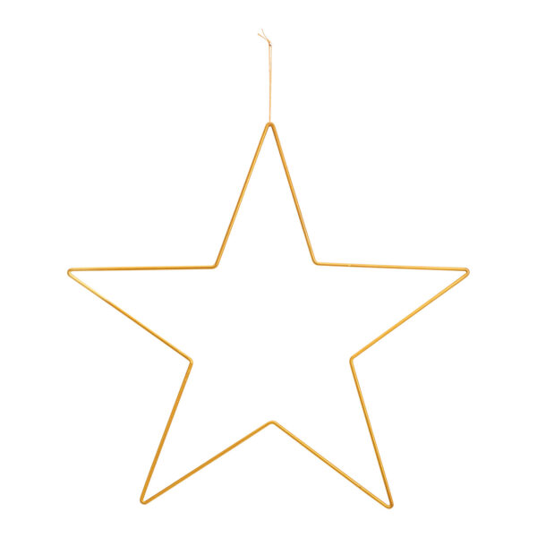 Para colgar metal estrella dorada (An/Al) 40x40cm