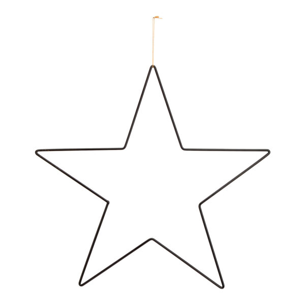 Para colgar metal estrella negra (An/Al) 40x40cm