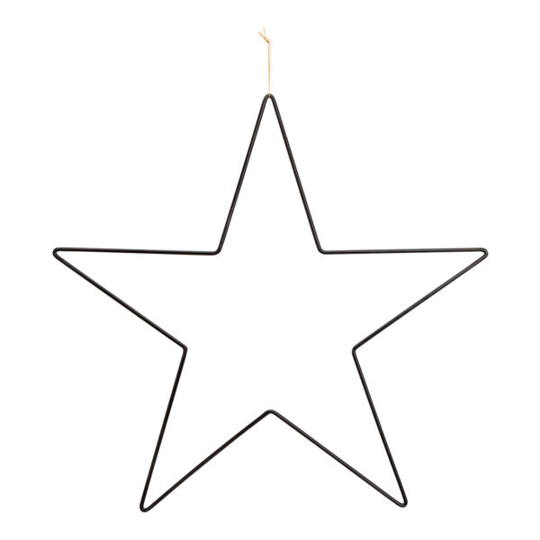 Para colgar metal estrella negra (An/Al) 50x50cm
