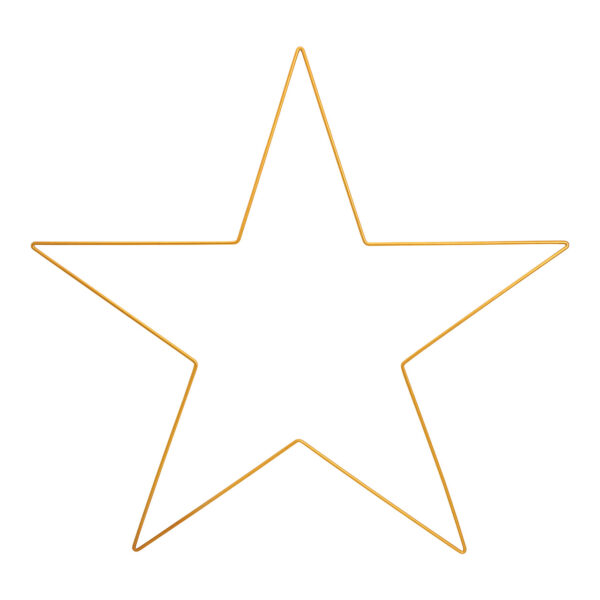 Para colgar metal estrella dorada (An/Al) 60x60cm