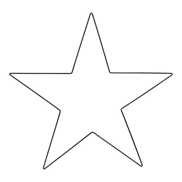 Para colgar metal estrella negra (An/Al) 60x60cm