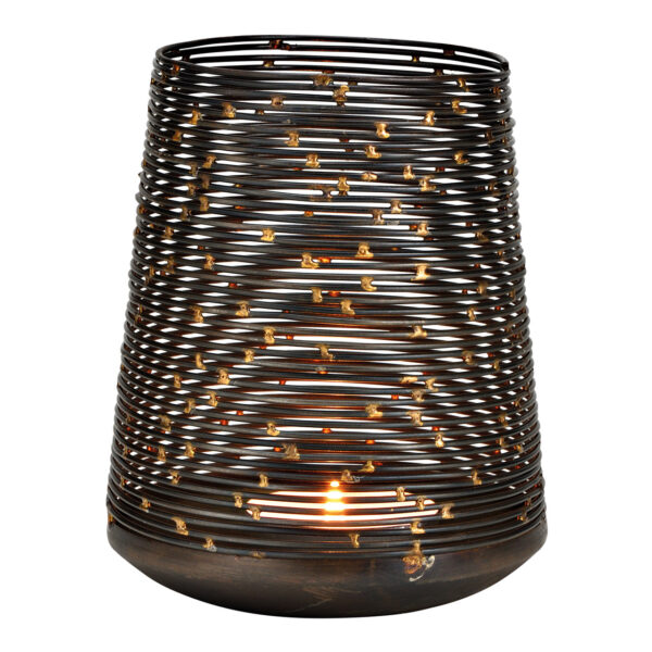 Farol de metal negro (An./Al./Pr.) 12x16x12cm
