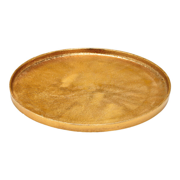 Placa de metal dorado (An/Al/Pr) 25x1,5x25cm