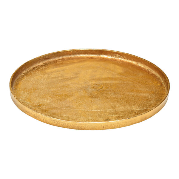 Placa de metal dorado (An/Al/Pr) 35x1,8x35cm