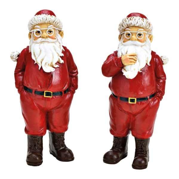 Papá Noel de Poly Red, 2 surtido, (ancho/alto/profundidad) 9 x 20 x 8 cm