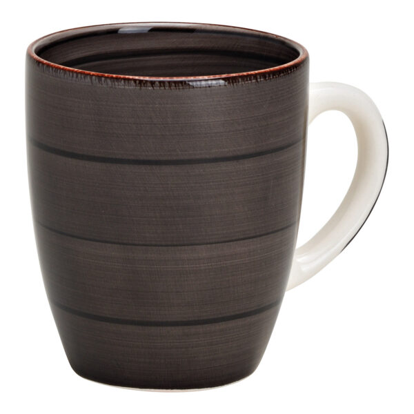 Taza de gres negra (An./Al./Pr.) 11x10x8cm 360ml