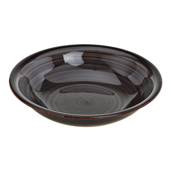 Cuenco de gres negro (An./Al./Pr.) 21x4x21cm