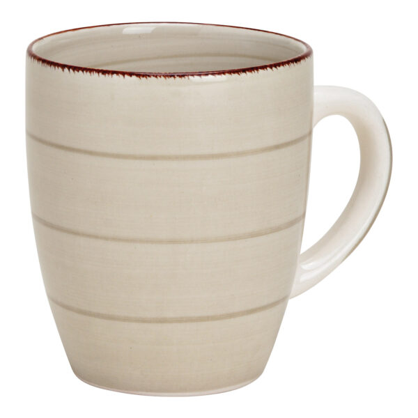 Taza de cerámica beige (An./Al./Pr.) 11x10x8cm 360ml