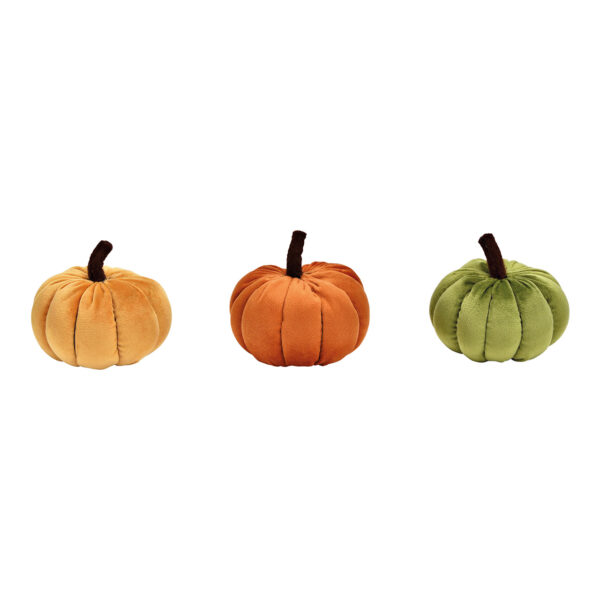Calabaza textil naranja, naranja claro, verde, 3 surtido, (an./al./pr.) 10 x 9 x 10 cm