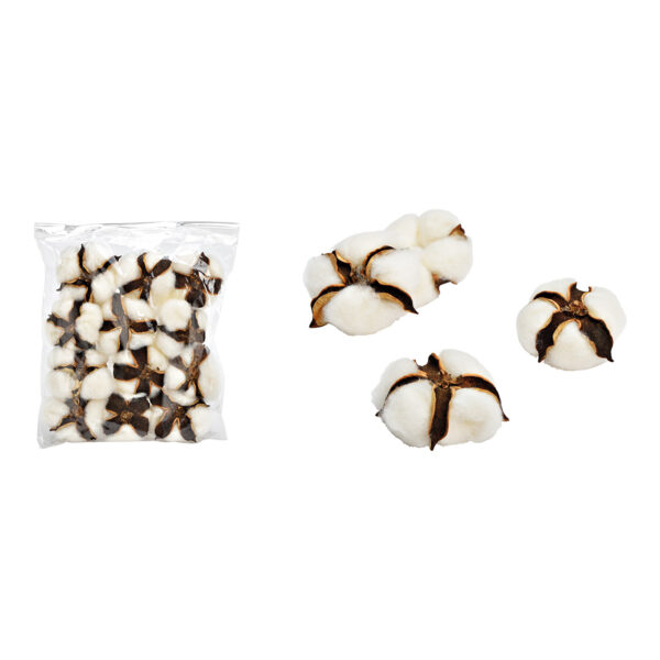 Juego de conos de algodón de material natural, 12 piezas, Ø5cm