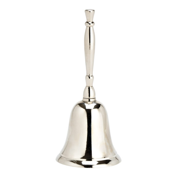 Campana de mesa metal plata (An./Al./Pr.) 9x21x9cm