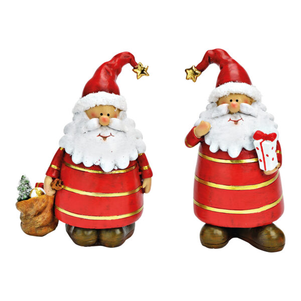 Papá Noel de poli rojo, 2 surtido, (An./Al./Pr.) 11 x 15 x 7 cm