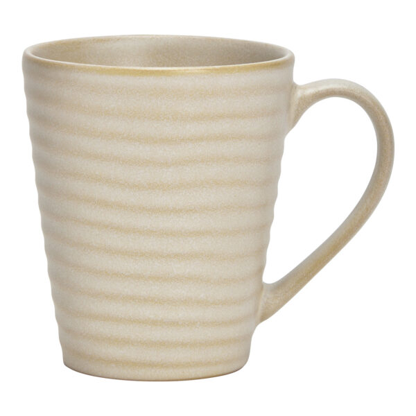 Taza de cerámica color crema (ancho/alto/profundidad) 13x11x9cm 430ml