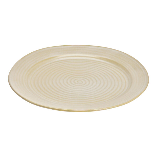 Plato de gres crema (An./Al./Pr.) 27x2x27cm