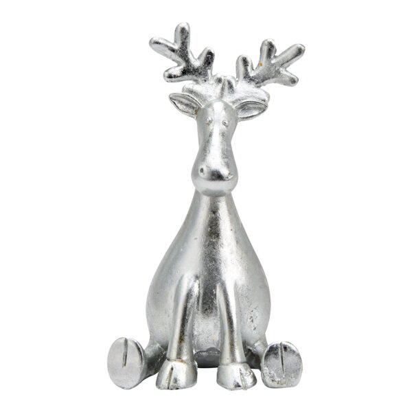 Alce sentado poli plata (ancho/alto/profundidad) 7x13x7cm
