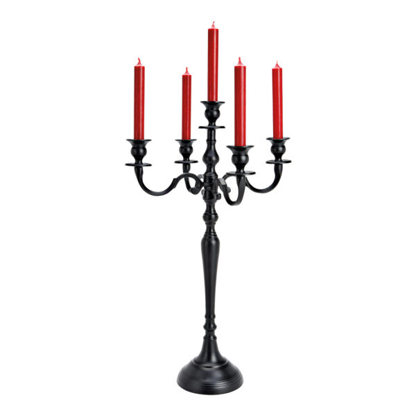 Candelabro 5 brazos metal negro (An./Al./Pr.) 36x62x36cm