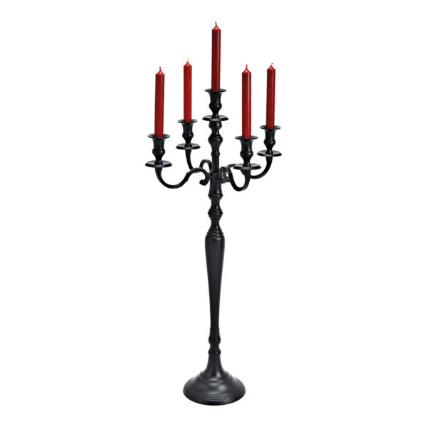 Candelabro 5 brazos metal negro (An./Al./Pr.) 37x81x37cm
