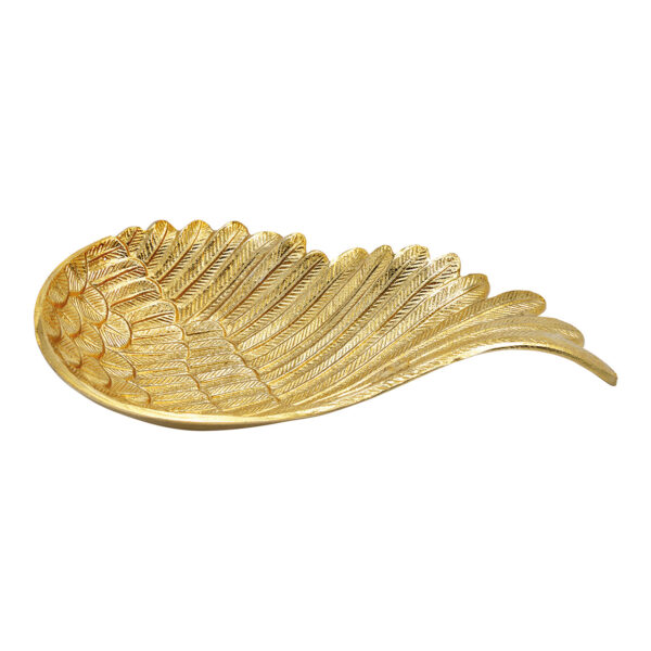 Cuenco alas de ángel metal dorado (An./Al./Pr.) 34x6x19cm