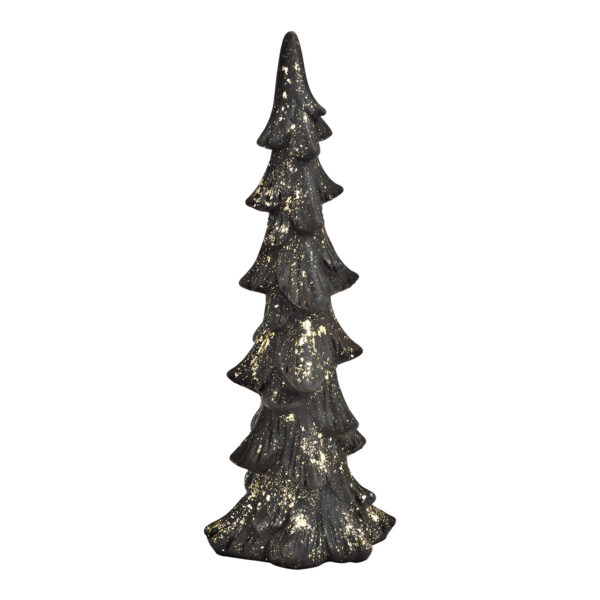 Abeto de arcilla negro, dorado (ancho/alto/profundidad) 14 x 37 x 11 cm