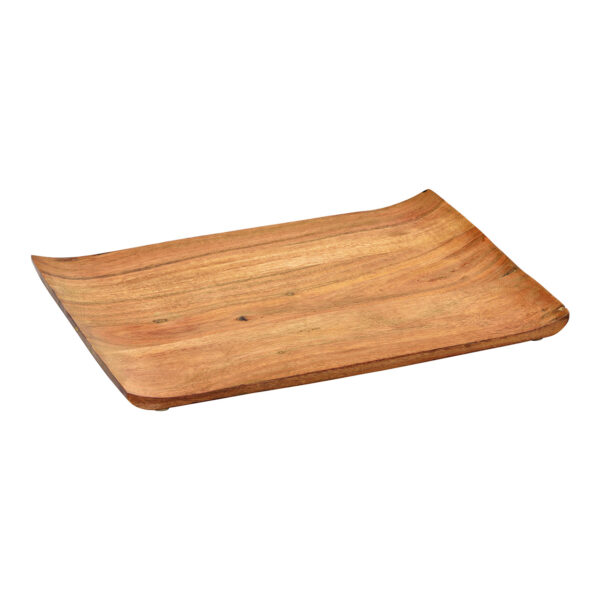 Tabla de servir de madera de acacia natural (An./Al./Pr.) 33x2x23cm