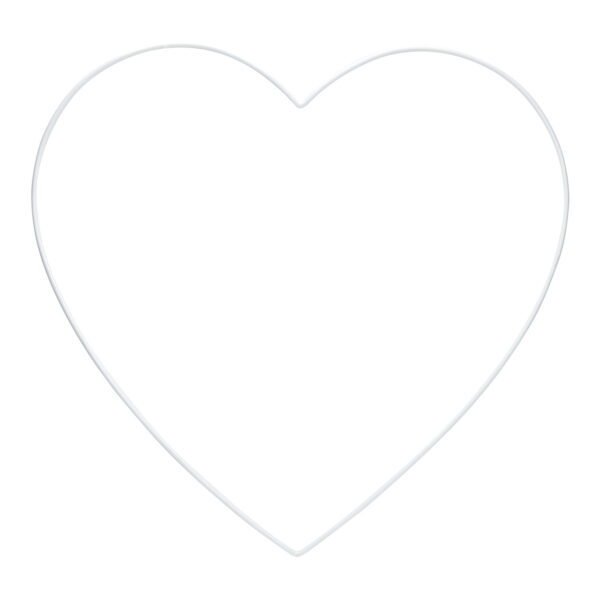 Para colgar metal corazón blanco (An/Al) 50x48cm
