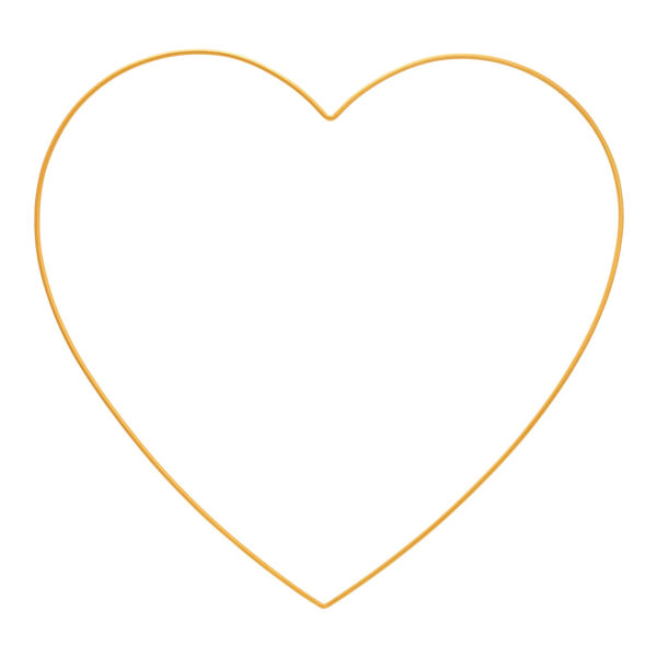 Para colgar corazón de metal dorado (An/Al) 50x48cm