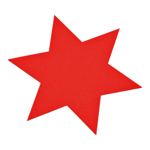 Posavasos estrella 5mm de fieltro Rojo (An/Al) 20x18cm