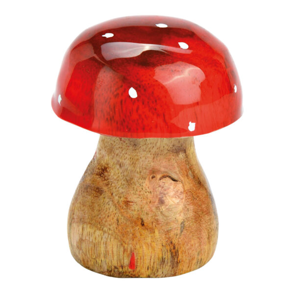 Hongo de madera de mango rojo (ancho/alto/profundidad) 5x7x5cm